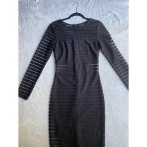 Akira Bodycon Midi Black Dress